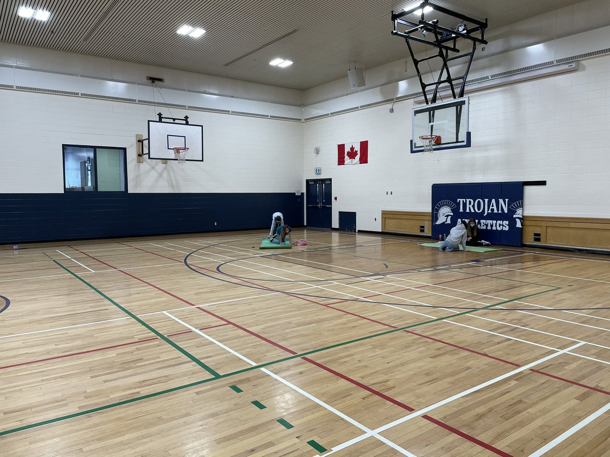mlkneeshaw's tweet photo. Sports Med 7/8/9 students have borrowed the gym to work on our life-size skeletons! COVID-19 is making us be extra flexible this year— trying to maintain social distancing while still incorporating fun projects can be tricky. @WGMurdoch #RVSed https://t.co/qpGO1CCMOJ
