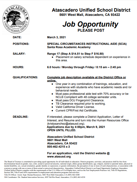 atasusd's tweet photo. Job opportunity! https://t.co/WQ4p9bRyTW