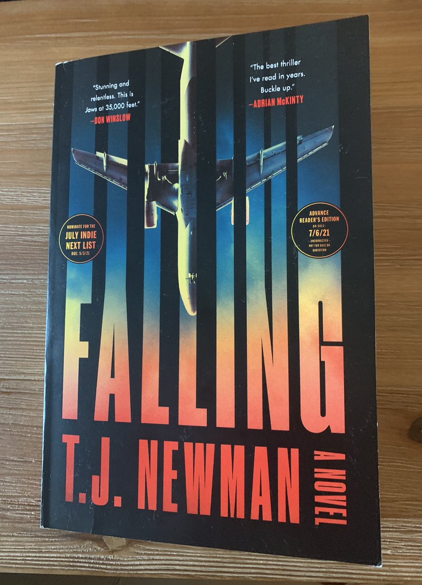 @T_J_Newman’s debut thriller FALLING is a rocket ride of white-knuckle tension. The opening chapter knocked me flat on my back and I didn’t catch my breath until the thrilling finish. Circle 7/9 on your calendar now-FALLING is the summer’s big blockbuster. I’m never flying again! https://t.co/eHmqMhViN6