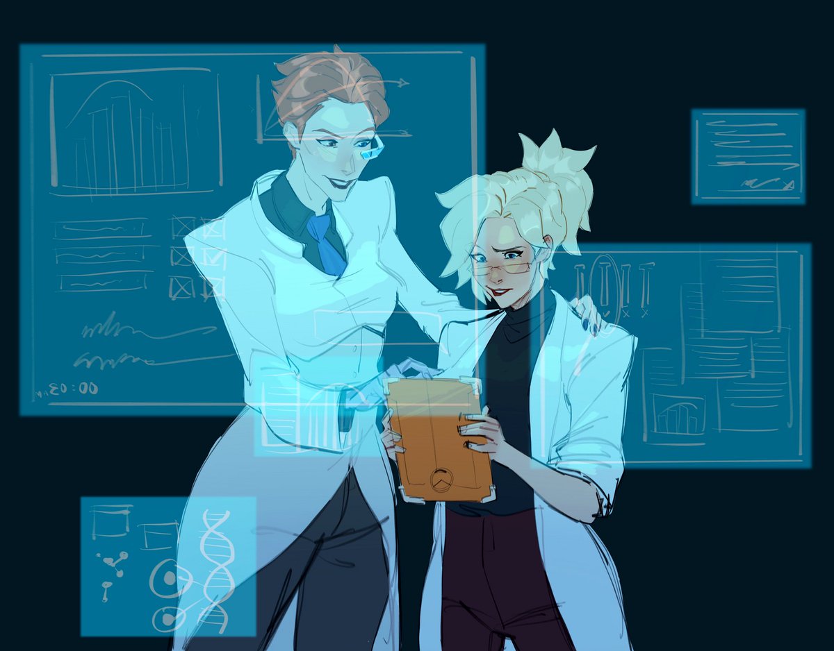Cass_a_rollie's tweet photo. “are you sure about this?” (colored an old #moicy sketch for fun) #Overwatch https://t.co/cwpymhDMSs