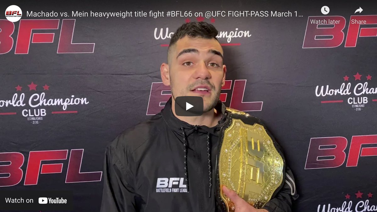 BattlefieldFL's tweet photo. Checkout daily updated exclusive interviews with #BFL66 fighters ahead of their fights on March 19th exclusively on @UFCFightPass at https://t.co/RUlikaNevm https://t.co/3pa1VGZgvQ