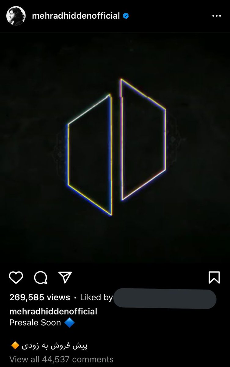 @BTSIR_7 
Hello
This is Iranian army
we need your help international armys
Yesterday an iranian rapper (with the instagram ID @/mehradhiddenofficial) used a cover very similar to BTS' logo not giving credit to the designer and when confused fans tried to-