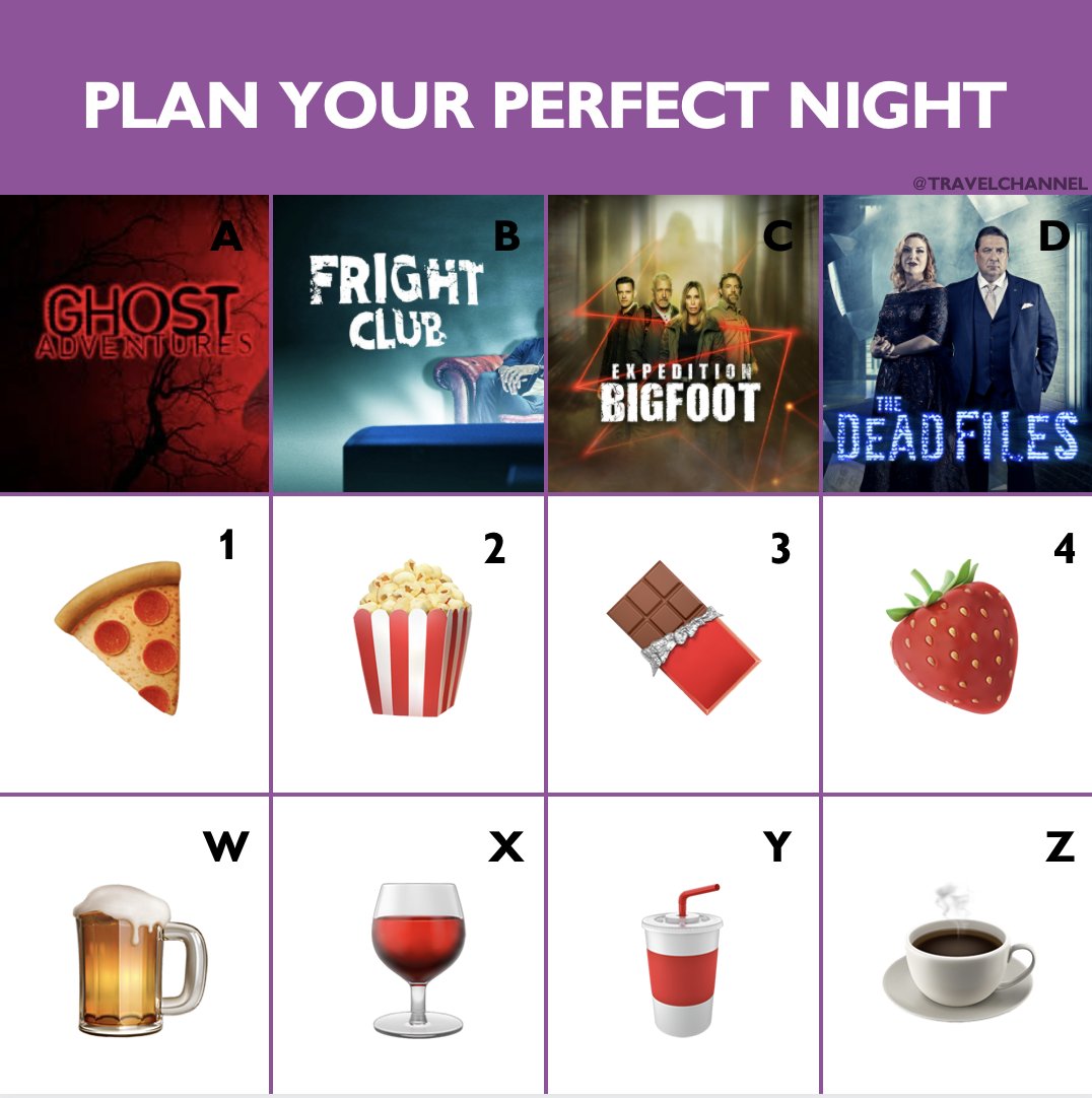 travelchannel's tweet photo. Pass the 🍷, please. 

Reply with your favorite combo! 👇👇👇  

#GhostAdventures #FrightClub #ExpeditionBigfoot #DeadFiles @discoveryplus https://t.co/urENhS5Xp1
