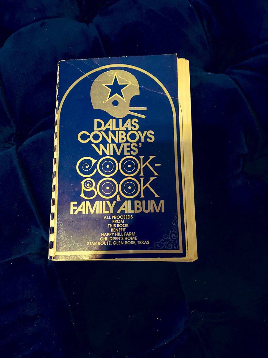 katmark03's tweet image. Flood forced Spring cleaning to happen. Found this gem from 1979 in a box of cookbooks. Don’t know how I ended up with a cookbook older than I am. @dallascowboys @TicketRadio @gordonkeith @GeorgeDunham @junior_miller