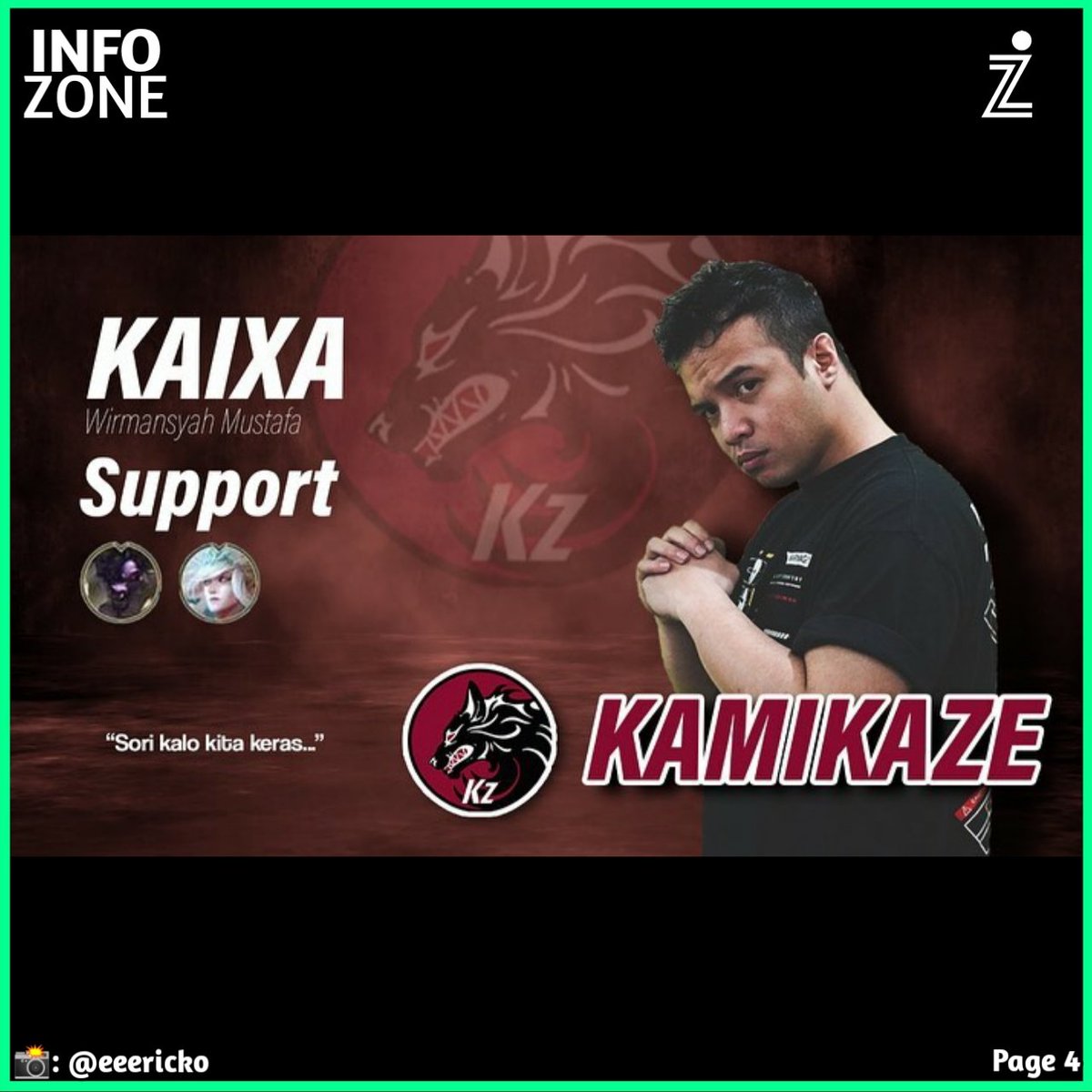 infozonegame's tweet photo. Ericko Lim umumkan pembuatan tim Kamikaze melalui akun Instagramnya @/eeericko
Selengkapnya ada di IG kita ya
Link IG: https://t.co/6Jj6Nrwpez
.
#erickolim #kamikaze #squadkamikaze #timesport #timesports #eeericko #erickolimsultanff #leagueoflegendswildriftid #listychan https://t.co/Rfq4YjeLmF
