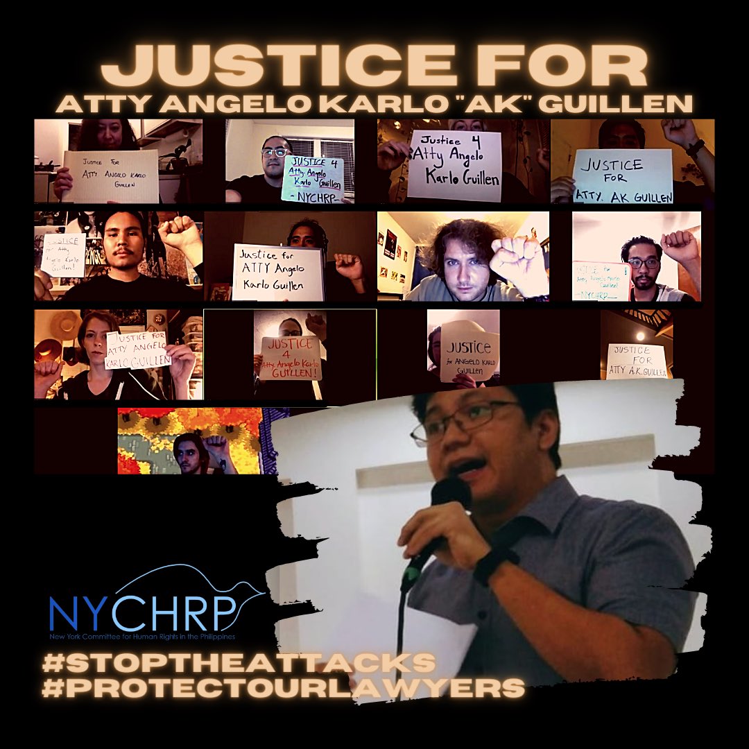 NYCHRP's tweet photo. ‼️HUMAN RIGHTS ALERT‼️

On the evening of March 3, 2021, Human Rights Lawyer Atty. Angelo Karlo "AK" Guillen was brutally stabbed by unknown assailants. https://t.co/b6h5ry2v7W