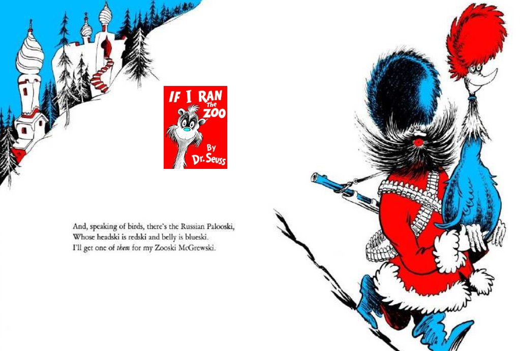 BohrenJensen's tweet photo. Here's the pages under kerfluffle
From the man nome'd Suess
whose old books got a shuffle
from their "teaching children" use.
From a Legal Perspective, this is fair use.
"This book might be sus." are my five reviews. 3/3 https://t.co/2fndX6emch