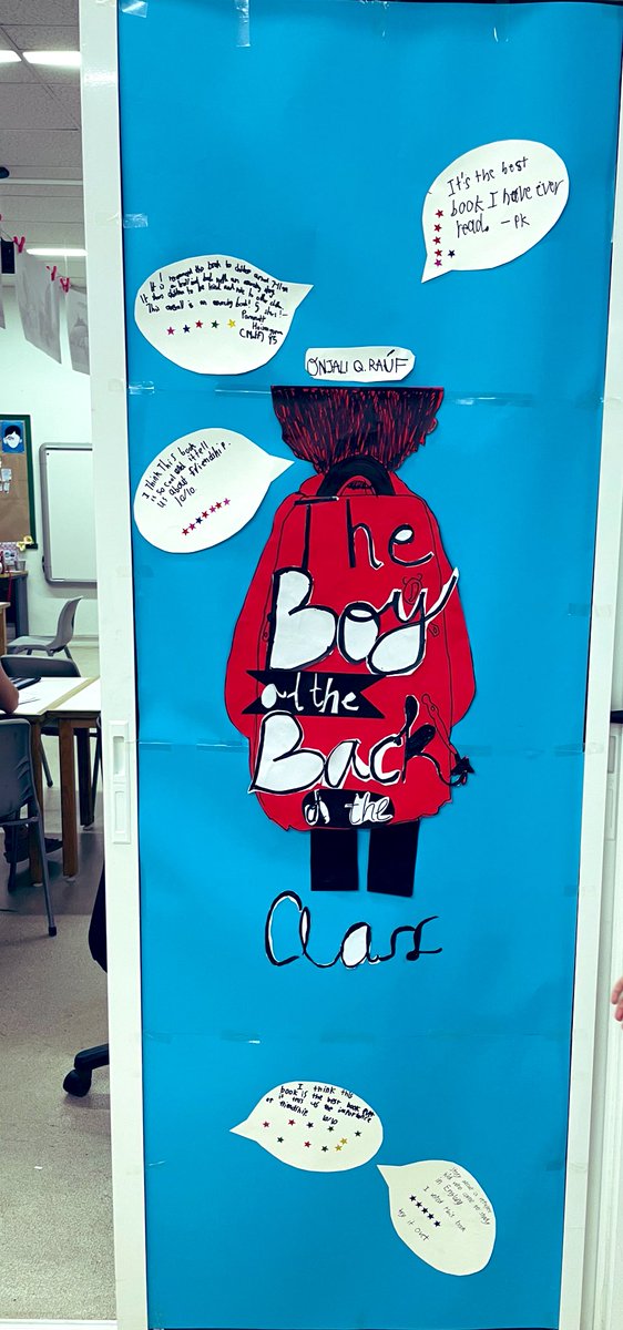 MissChloeMT's tweet photo. Our Year 5 doors are decorated and ready for the #WorldBookDay #doordecoration competition! 🌏📚🚪🎨 #TeamS107 #CognitaWay https://t.co/nQV7kxU4O6