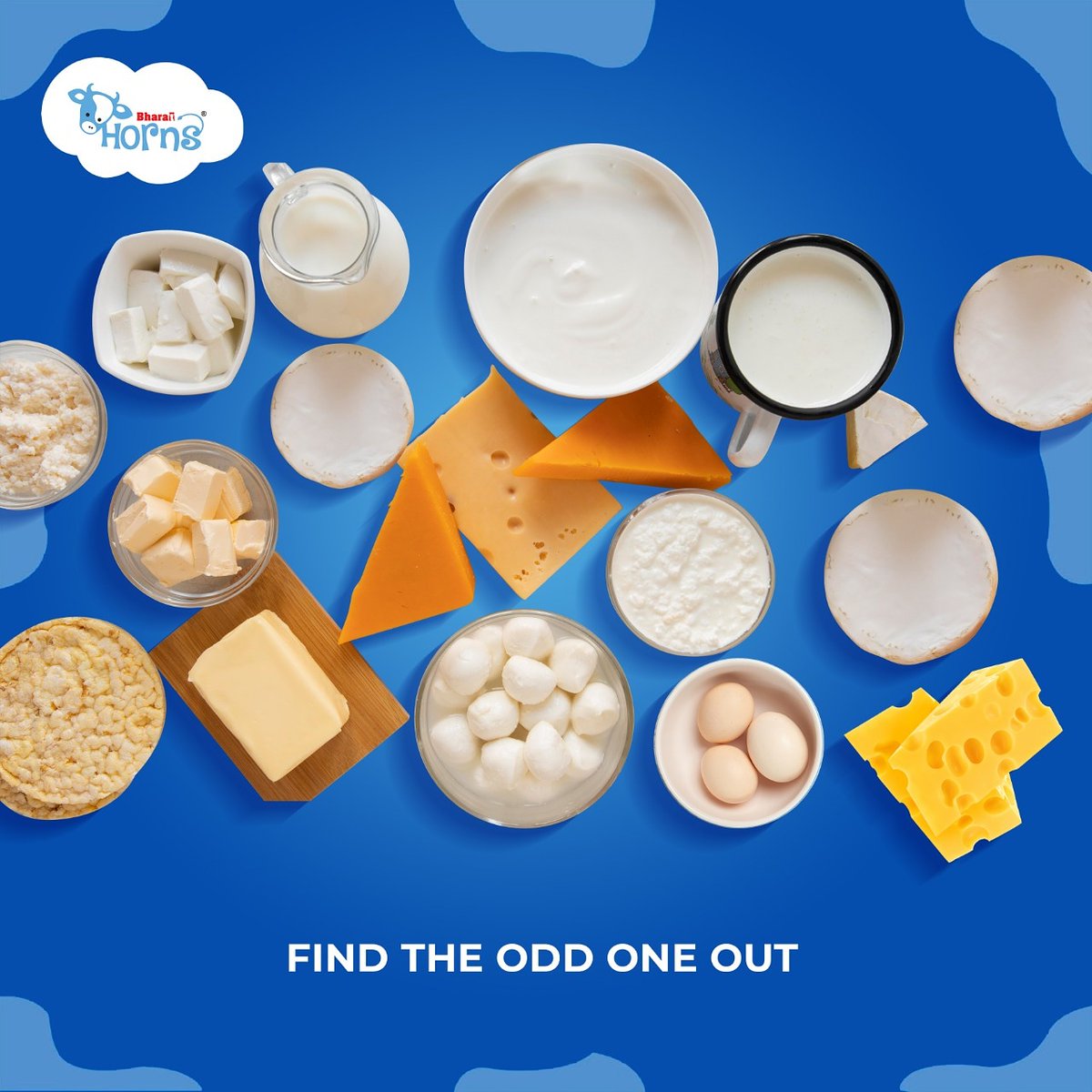BharatHorns's tweet photo. Let's see how smart your eyesight is.

Can you guess which is the odd one here?.
.
.
.
#BharatHorns #findtheoddoneout #PureMilk #Milk #DairyProducts #deliciouspaneer #Curd #GulabJamun #icecream #Cheese #India #Gujarat #Mehsana https://t.co/ArQw6jNuQD