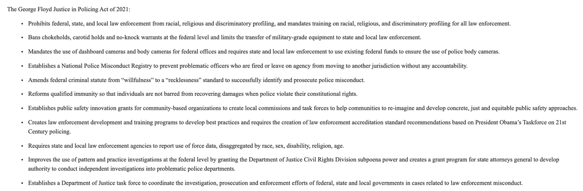 Here's what in the George Floyd Justice in Policing Act that the House passed tonight: