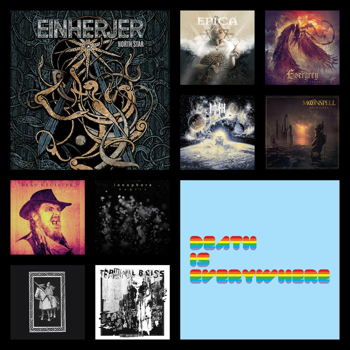 izzysabbath's tweet photo. Fantastic new releases from @EinherjerBand, @Epica, @EVERGREYSWEDEN, #Iotunn, @moonspell, @DeadRegister, #Skeleton, @terminalblissgo, &amp; #TimoEllis are out everywhere now!

#HardRock / #HeavyMetal 

#SupportNewHeavyMusic https://t.co/SNJDgouTe9