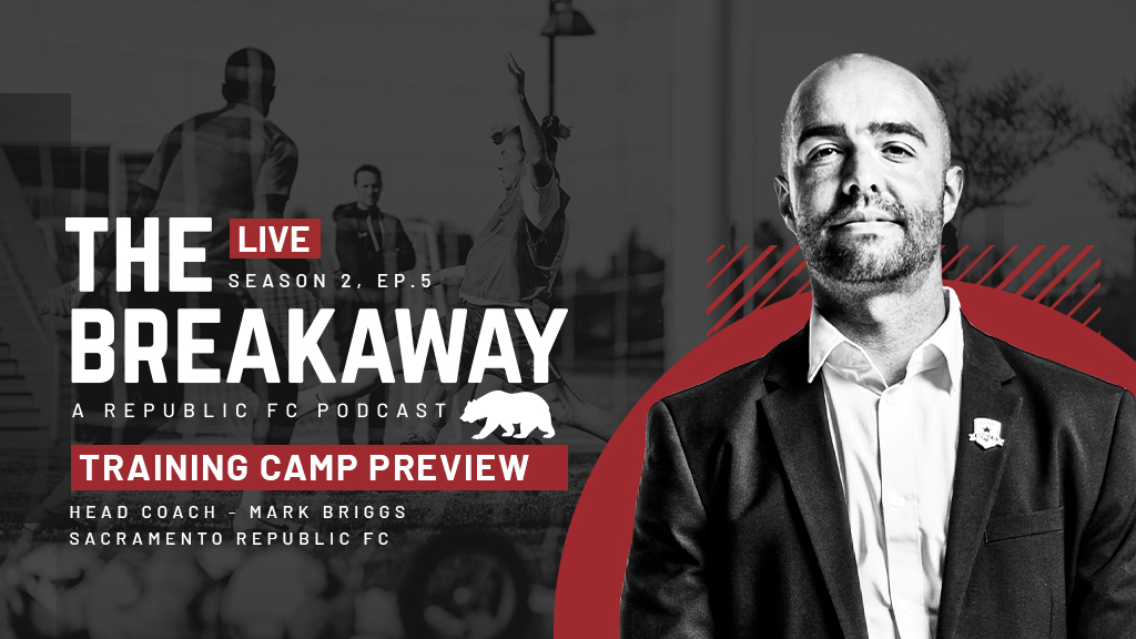 SacRepublicFC's tweet photo. 3⃣0⃣ minutes out from The Breakaway Live on Facebook! 

Tune in at 5pm to hear from @markbriggs6 on training camp, the upcoming season and more. 

💻: https://t.co/H88JEDkdP0 https://t.co/cUtznAb2of