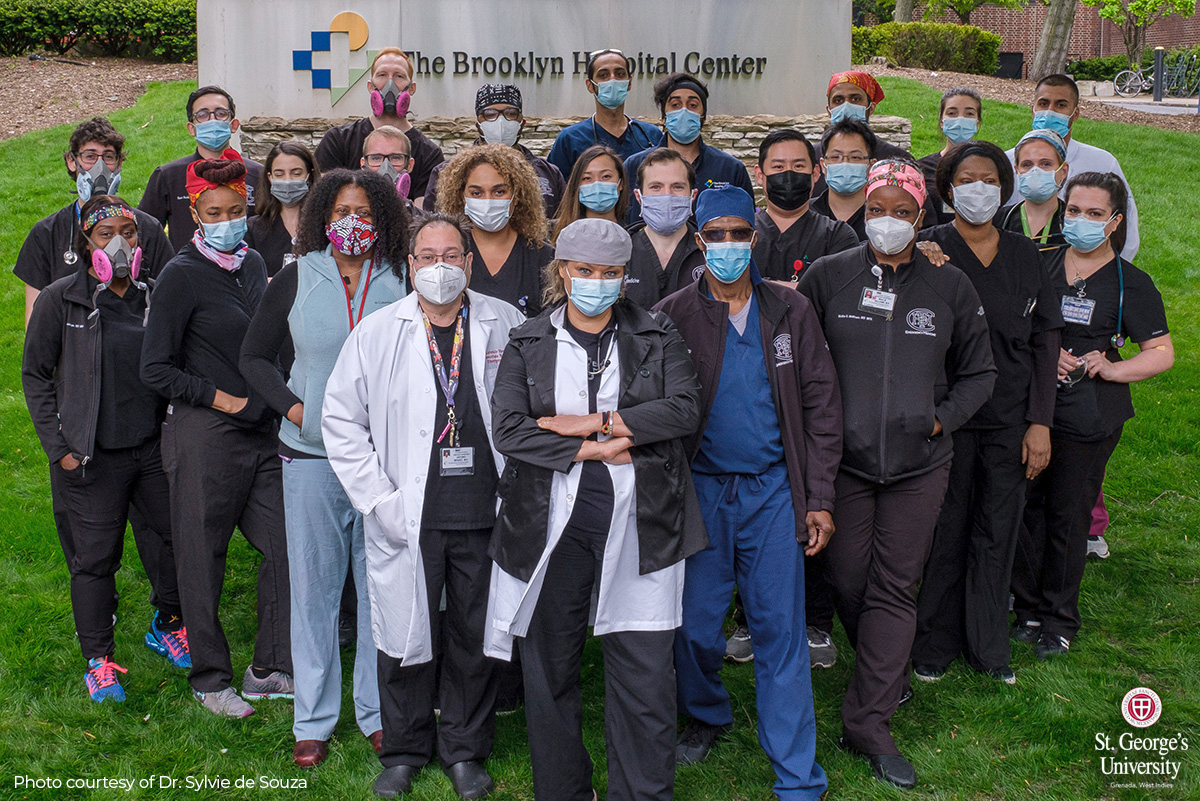 StGeorgesU's tweet photo. As we mark one year into COVID-19, SGU professor Dr. Sylvie de Souza reflects on being on the front lines at @official_tbhc, how her role has changed, advice for future doctors, and more. https://t.co/L7XyKkvRUh https://t.co/d55RMKDpEA
