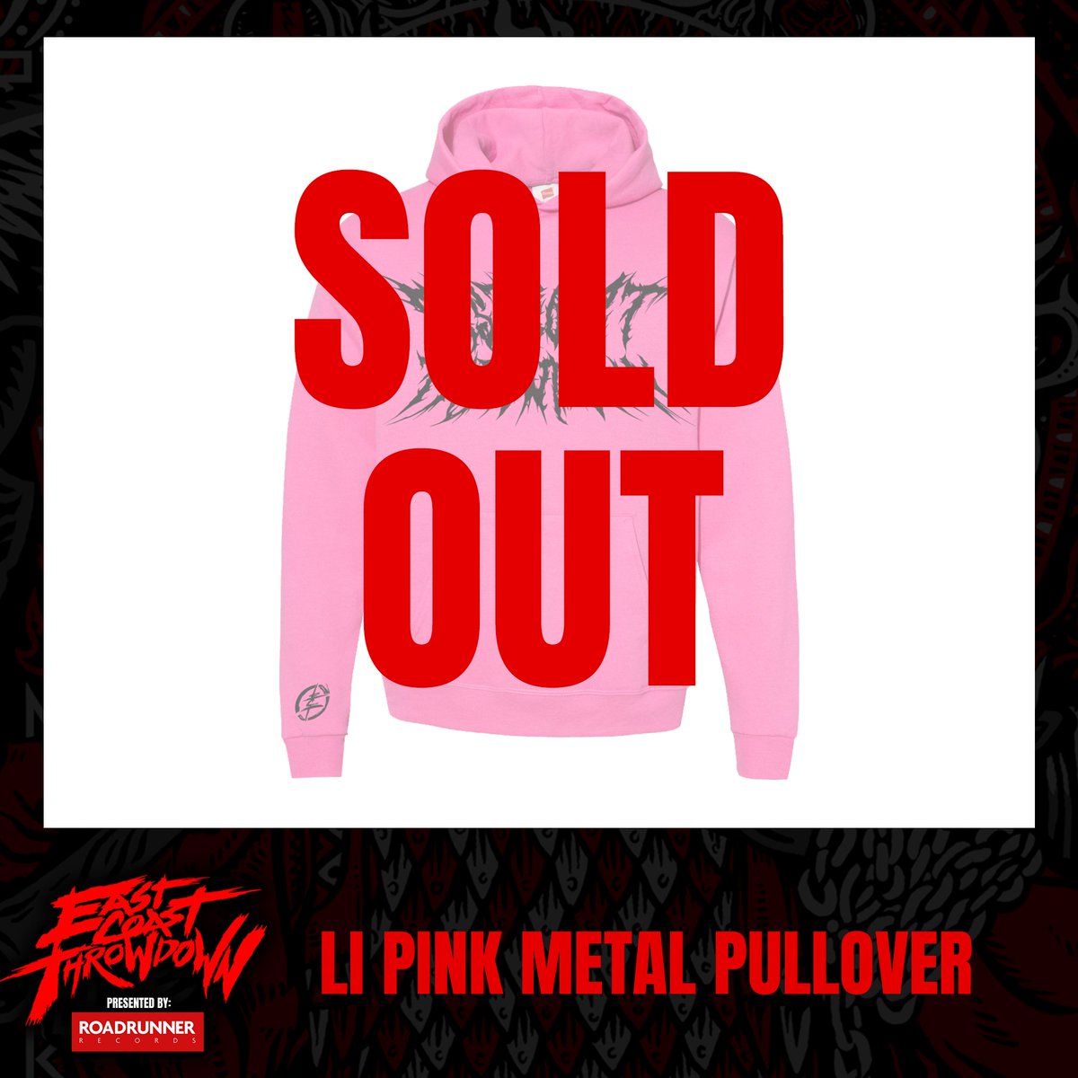 ecthrowdown's tweet photo. THE LI PINK METAL PULLOVER IS SOLD OUT!!!! Thank you everyone for all your support!!! FYI we are running low on the remaining merchandise, so hurry up! Reminder all orders over $100 are entered into a raffle for an #ECT2020 plaque
🖥: https://t.co/nk4zFOAC1B https://t.co/pwNRI3WgKh