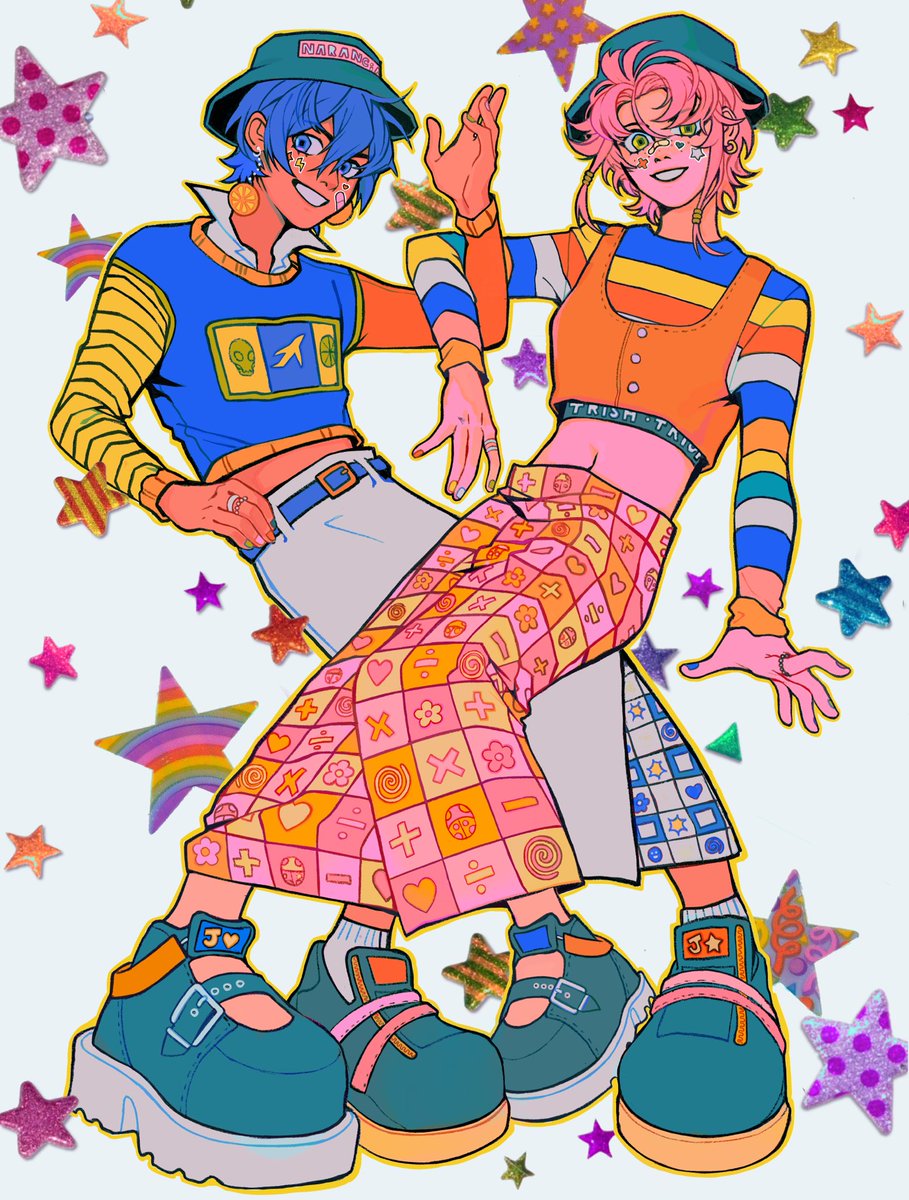 jellyflavor's tweet photo. naratrish besties you’ll never be cooler than them tbh ✨🌈💥🌀‼️ https://t.co/4UxupzjaHR