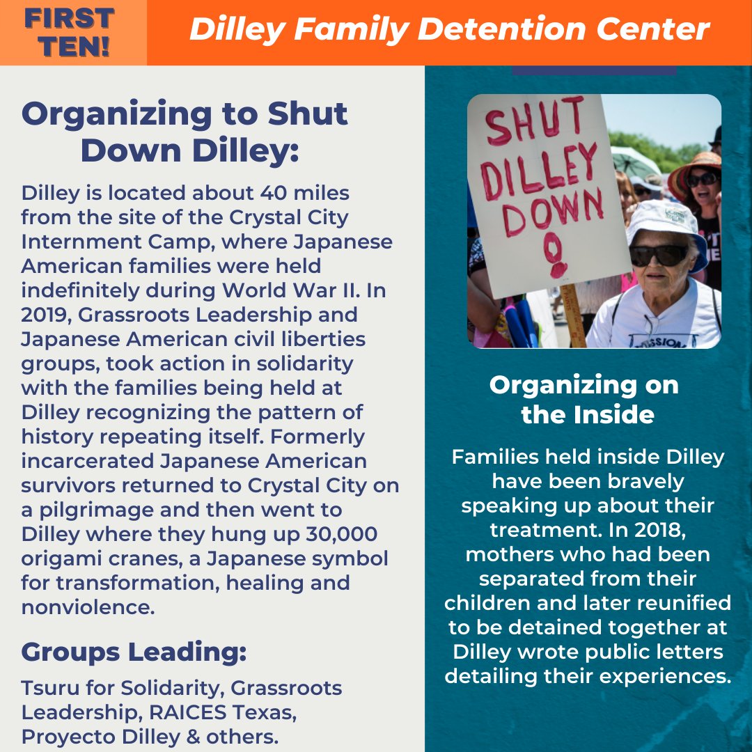 Family detention, like all imm detention, is on the wrong side of history. 

Last week it was reported that ICE will rebrand the Dilley Family Detention Center in TX as a “reception center.” Let's be clear: it’s detention if people are in ICE custody.

Biden must #ShutDownDilley!