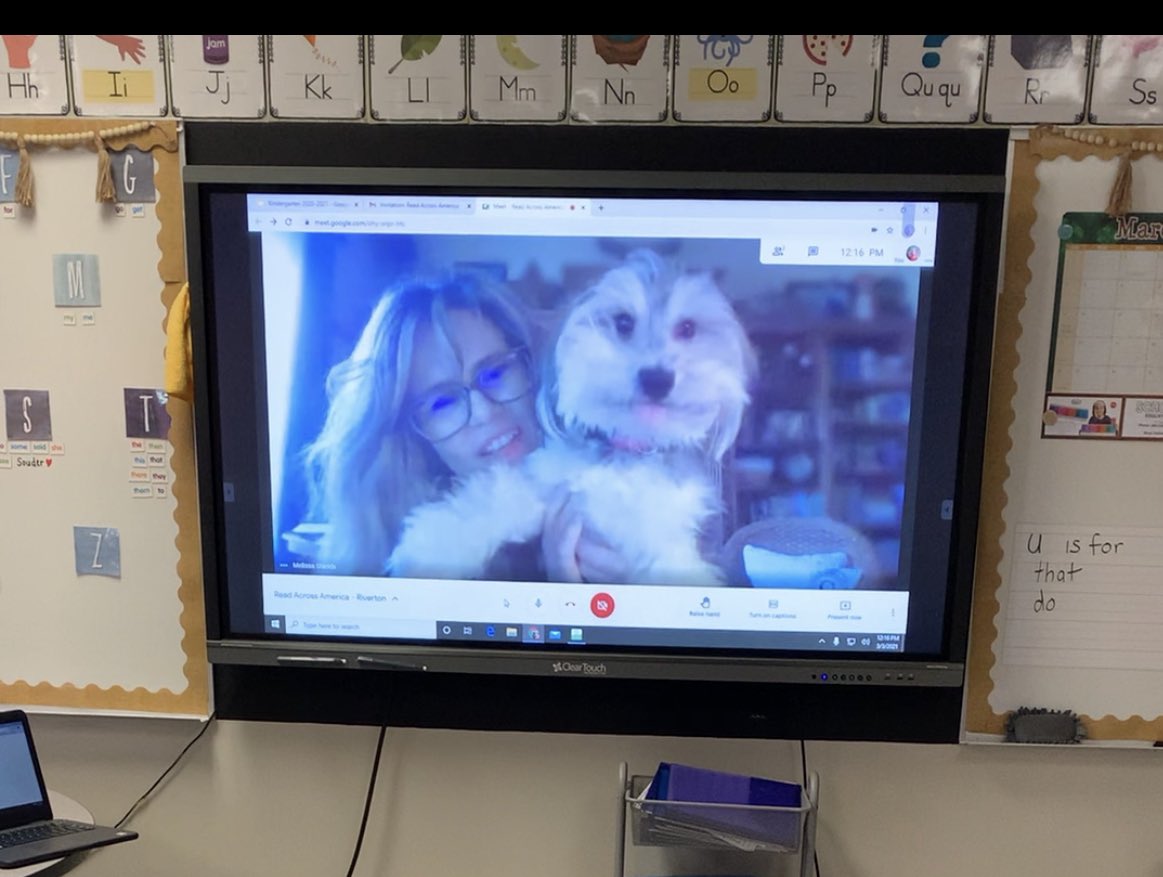 mjshields's tweet photo. Read one of my favorite life-lesson books, #LibraryLion, to these amazing kindergarten scholars via Google Meet. Thanks to YouTube, I found a great way to share the illustrations while I read: https://t.co/gDuIY2Pvw8 Thanks for asking me, Ms. Shields! #ReadAcrossAmerica https://t.co/HetDEJrGoz