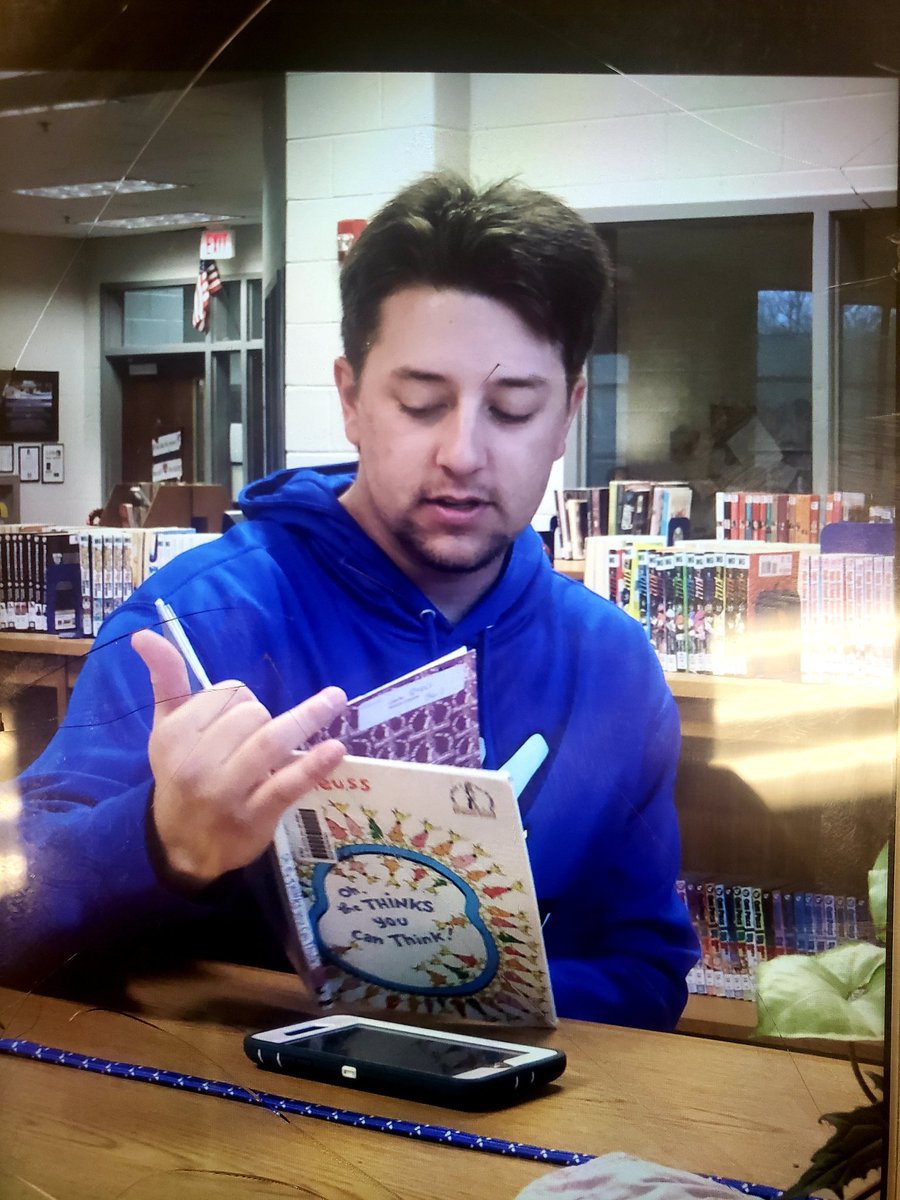 s_syverson's tweet photo. @ModelHighDevils C/O 2021 recording Read Across America read-alouds for our @MESBlueDevils across the way! πππ #leadon2021 https://t.co/oUht1A7rma