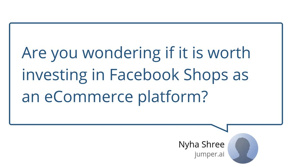 What could be interesting for direct-to-consumer enterprises having a large variety of product SKUs is that Facebook Shops is partnering with several eCommerce platforms.

Read the full article: 5 Benefits of Facebook Shops for Direct-to-Consumer Brands
▸ lttr.ai/d5zn