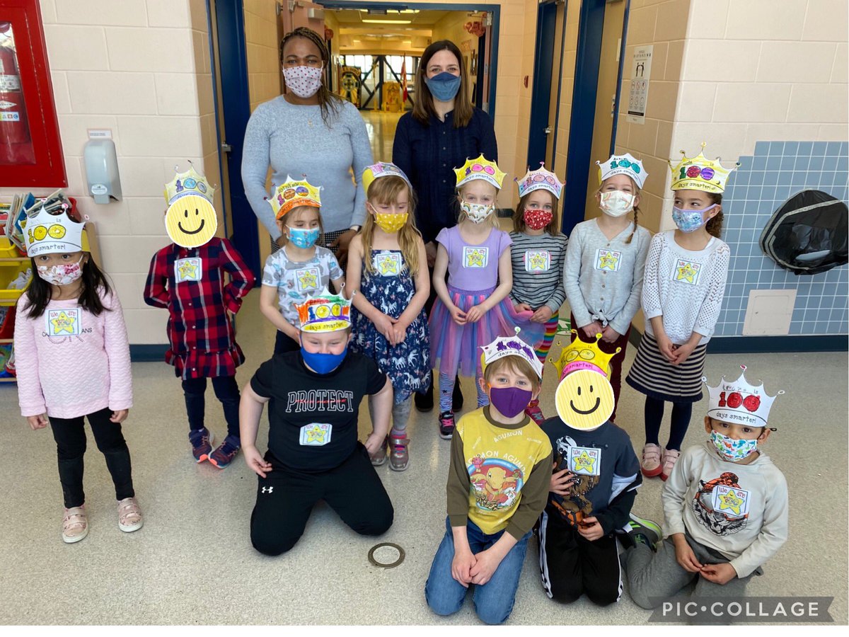 MsgrDoyle_CCSD's tweet photo. Our kinders celebrated their 💯th Day of school yesterday! 🥳 https://t.co/x4wZKoK63T