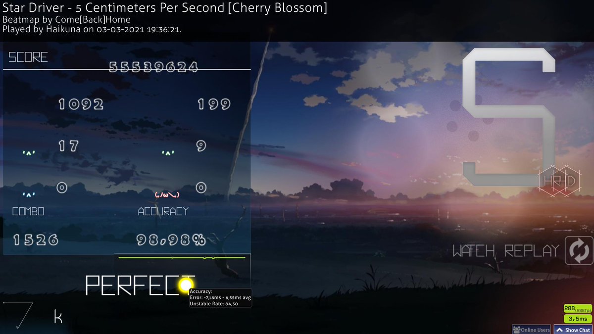Did this today, probably the best score I've ever made. 2nd HDHR fc ever, 356pp. Words don't describe the nerves that I had towards the end.