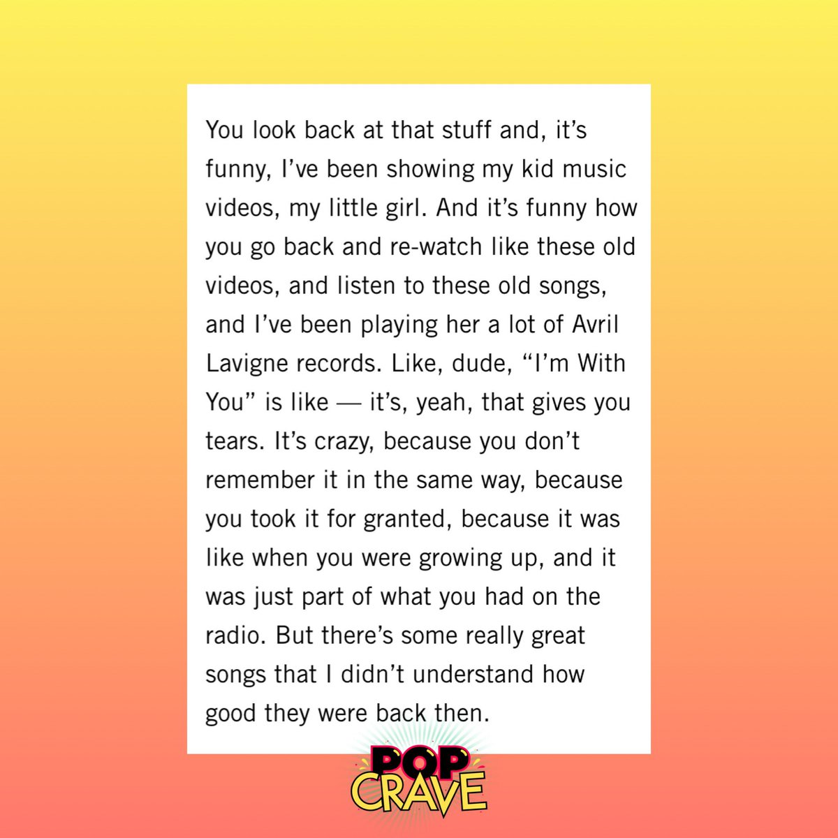 PopCrave tweet picture