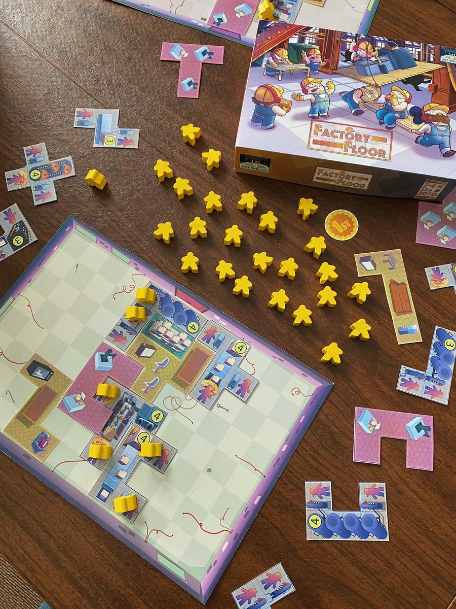 SpaceDuckGames1's tweet photo. Do you like #meeples ?? Factory Floor has 48 worker meeples included! Hire workers to increase production and strive to become the best factory in town. Now over 100% funded on Kickstarter - https://t.co/tr2C18K7Tv 
#boardgames #boardgamegeek #kickstartercampaign  #tabletopgaming https://t.co/90VwZeMg0q