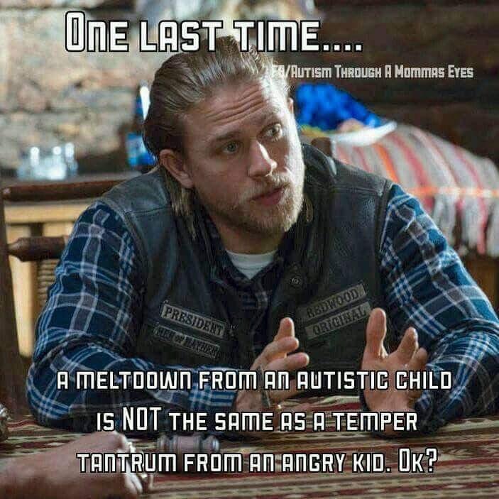 MikeKorins's tweet photo. A meltdown from an autistic child is NOT the same thing as a temper tantrum... https://t.co/XgrkVt6Aqe