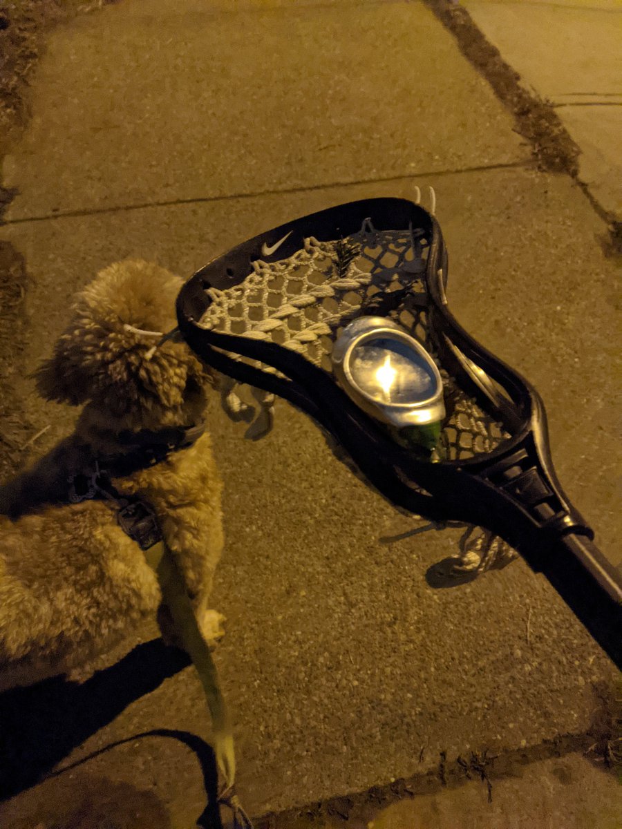 KinneSusie's tweet photo. Couldn't find my garbage picker so I used my husband's lax stick to pick up recyclables, filled this container (added more after this picture but it was too dark to see good). #galwayvirtualfieldweek #grade10 @CoachHayden2 @coachhinman https://t.co/DT1x0KdwOW