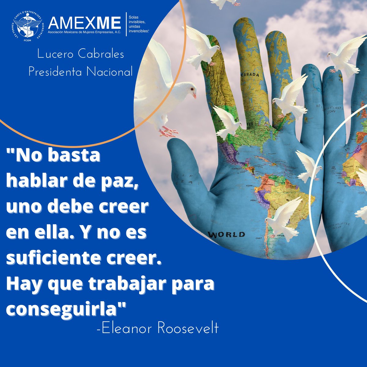 LuceroCabrales's tweet photo. Siempre tenemos que trabajar por nuestros ideales. 🌎✨

#SoyYSomosAMEXME https://t.co/zNdgdzVV1B