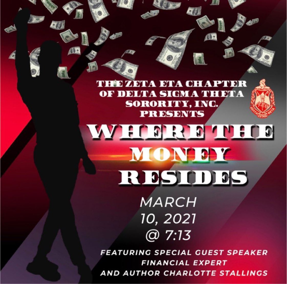 mstall_'s tweet photo. Next Wednesday @ZH_Deltas got something special planned! 

Don’t miss this event that will be featuring an amazing guest speaker! 

 #WhereTheMoneyReZHides https://t.co/2xTpsuteBL