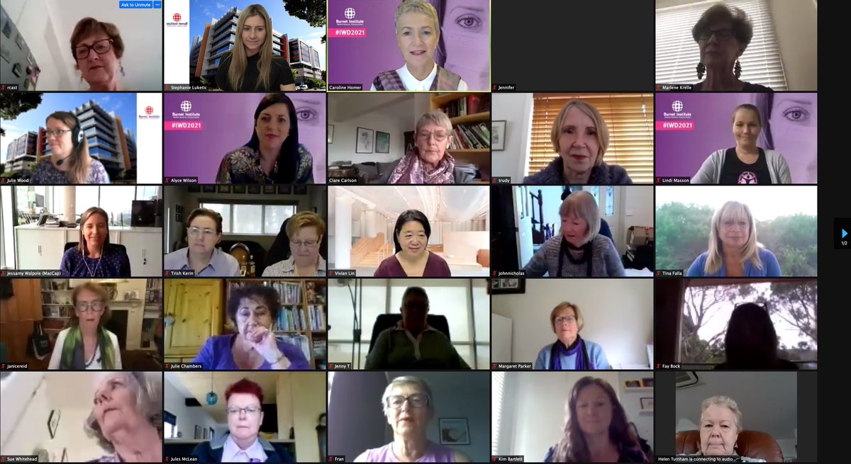 A bumper virtual turnout <a href="/BurnetInstitute/">Burnet Institute</a> to highlight #COVID19 and the impact on women and girls ahead of #IWD2021. #womenofburnet #womenlead #ChooseToChallenge