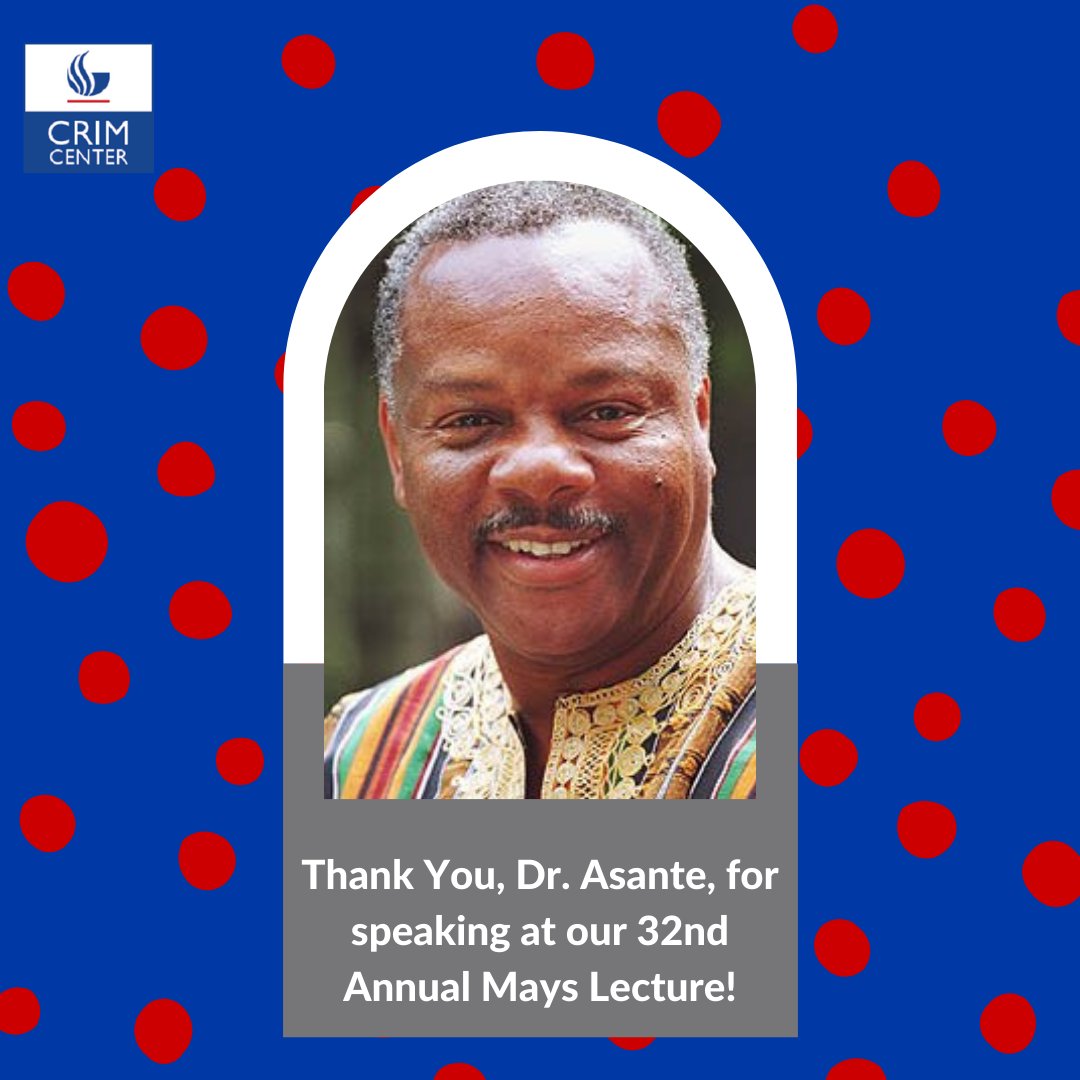 We want to thank Dr. Molefi Kete Asante for being our 32nd Annual Benjamin E. Mays lecturer. We hope you were able to attend the lecture! If not don’t worry, a recording of the lecture will be available on our website this week! #MaysLecture2021