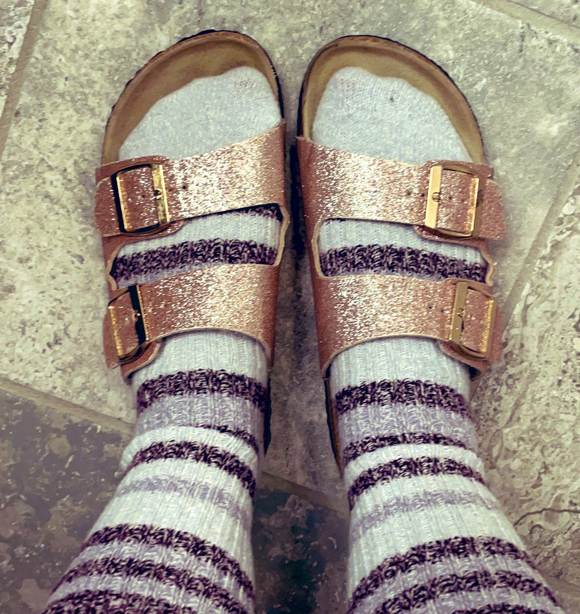 ClareZimMD's tweet photo. Reached a new level of style today. I like to call it socks and stocks. #socks @BIRKENSTOCKUSA #socksandstocks https://t.co/eXjR411Jpj