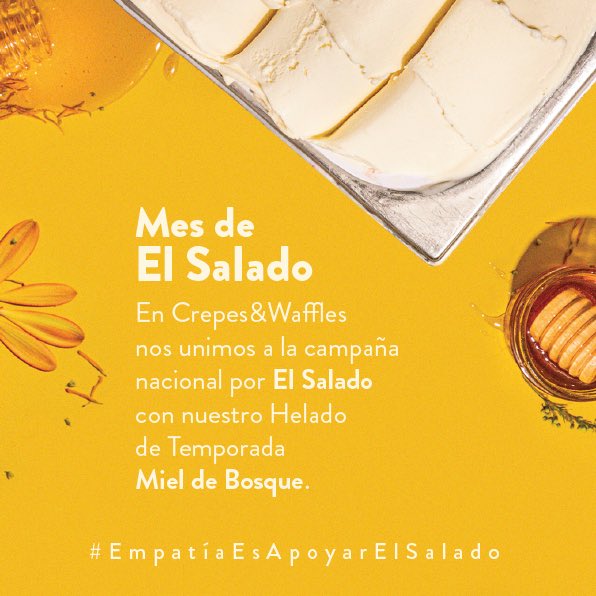 CrepesWafflesCo's tweet photo. En Crepes&amp;Waffles nos unimos a la campaña nacional por El Salado con nuestro helado #MielDeBosque, endulzado con miel de abejas de #MontesDeMaria. Visita @TiendaEmpatia y descubre otras formas en las que puedes apoyar esta iniciativa #EmpatiaEsApoyarElSalado @WRadioColombia https://t.co/Y4QbUP1qb9