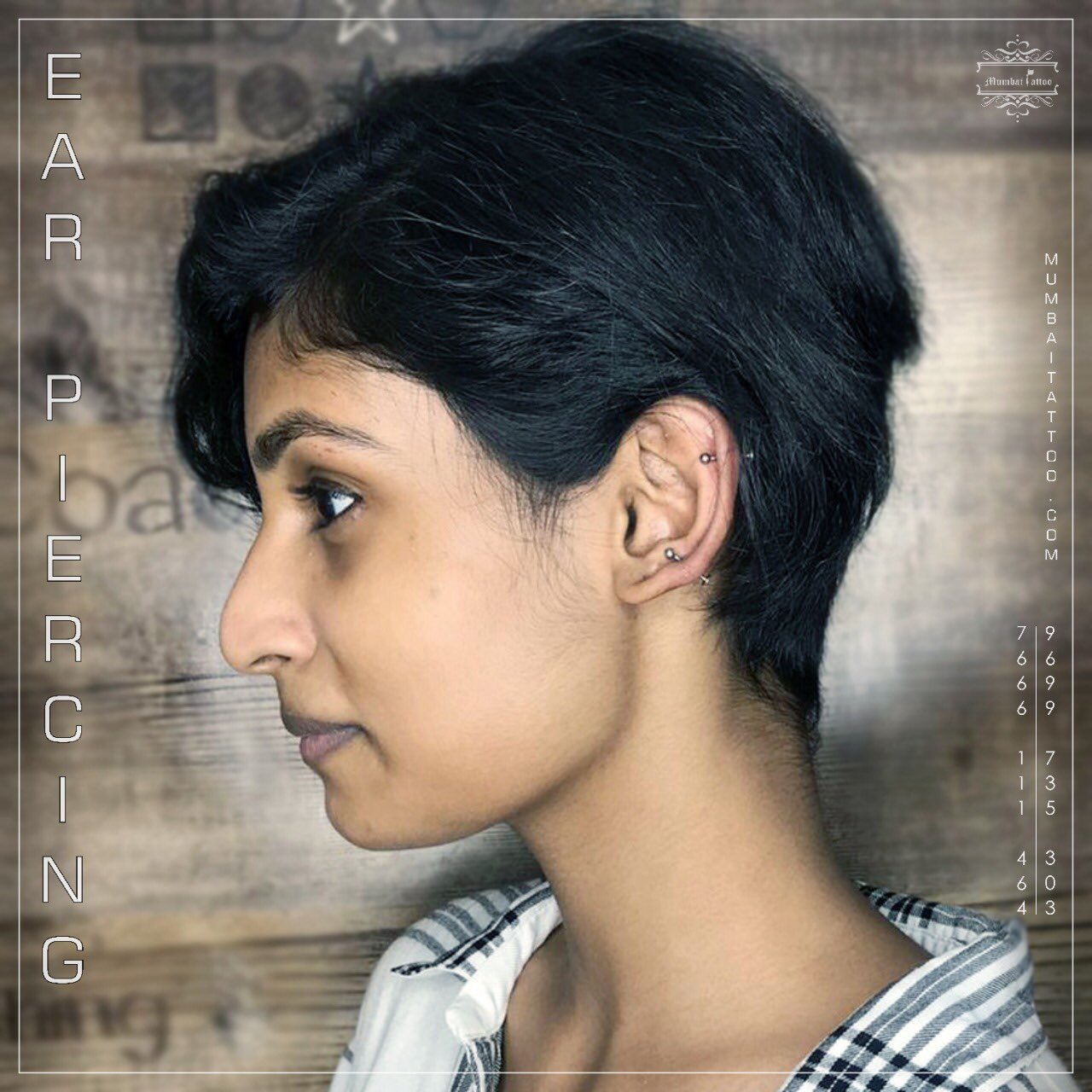 Girl upper ear piercing hot sale