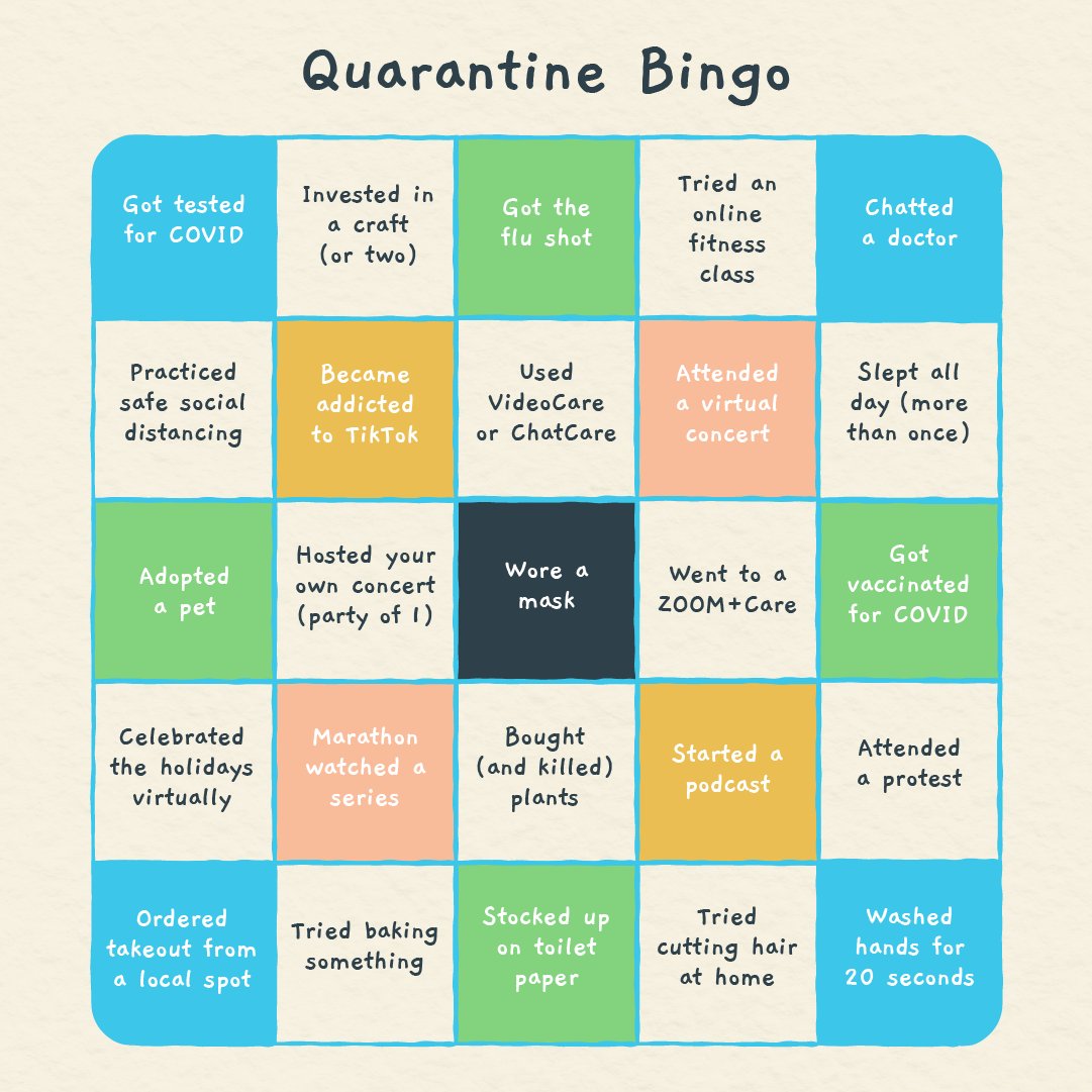 Did you even quarantine if you didn't get a bingo?