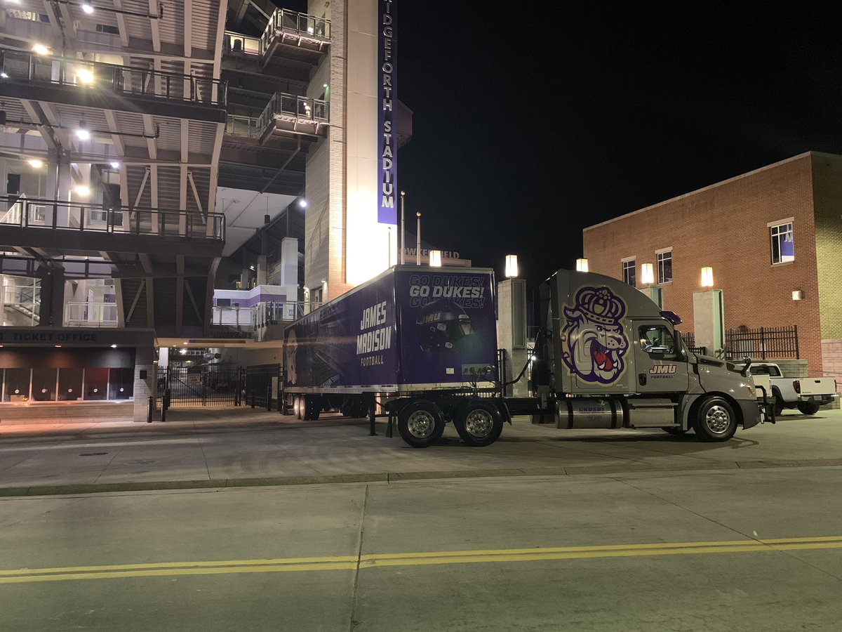 JMUFBEquip's tweet photo. Welcome back old friend! #DieselDuke #GoDukes https://t.co/GN8QDWtKTd