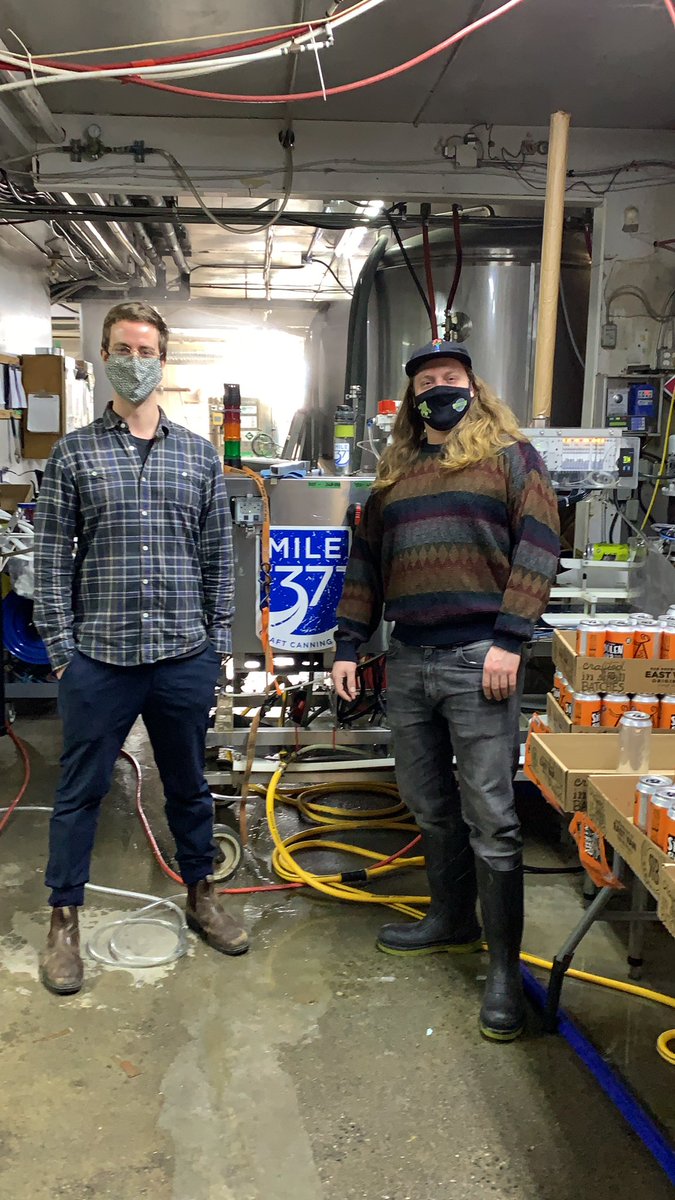 Got our new coffee ale canned up today with the help of <a href="/ROCANINI/">Rocanini Coffee Roasters</a> coffee and Mile 37 canning.  And it’s delicious!  #Craftbeer #coffee #VancouverBC