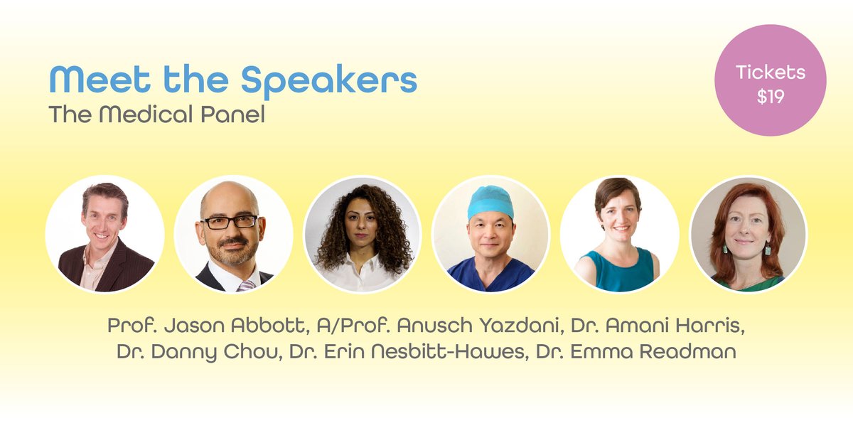 Introducing our incredible line up of medical panellists for the #EndometriosisAustraliaSymposium:

Prof. Jason Abbott, Dr. Erin Nesbitt-Hawes, Dr. Amani Harris, A/Prof. Anusch Yazdani, Dr. Danny Chou, Dr. Emma Readman

endometriosisaustralia.org/endomarch-high…

#EndoMarchAust