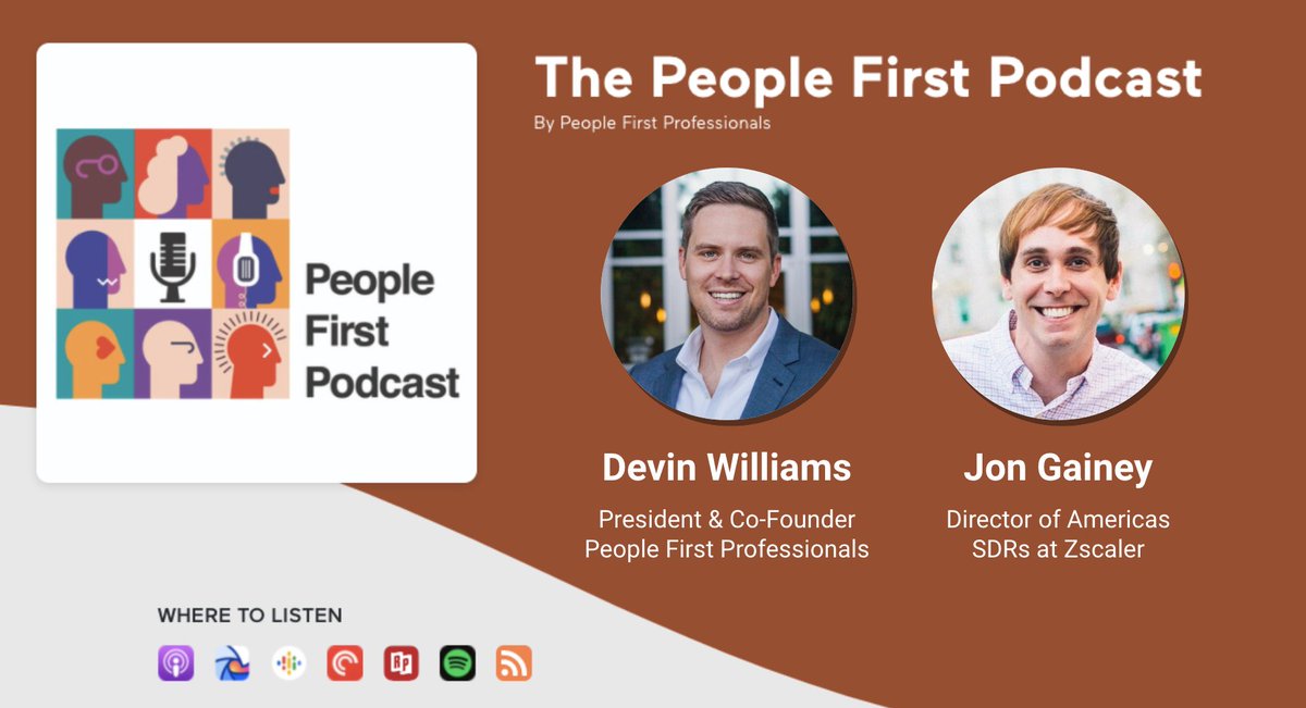 TheSDRLeader's tweet photo. I recently had the pleasure of recording a podcast with my long-time friend Devin Williams from @PeopleFirstPros. We discussed simple things people can do early in their career to accelerate their growth. Enjoy! 

https://t.co/TQRfuZVb7V https://t.co/p9iSxe35h2