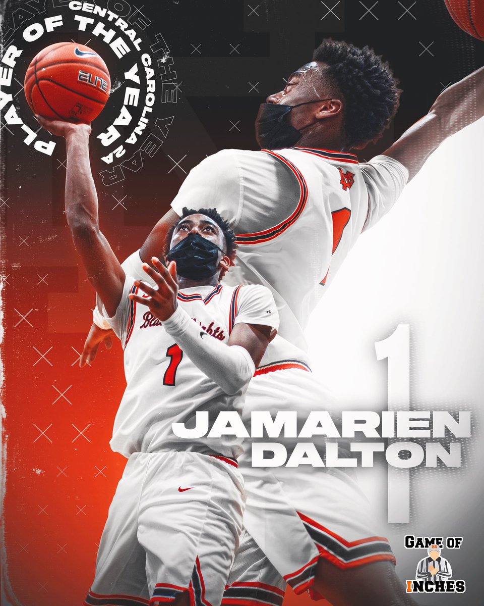 GameofInchesHSS's tweet photo. After an Incredible season, @kingjamarien of @NorthDavidsonBB is your Central Carolina 2A Conference Player of the Year🏆#TriadMBB https://t.co/V3AtsqdIl5