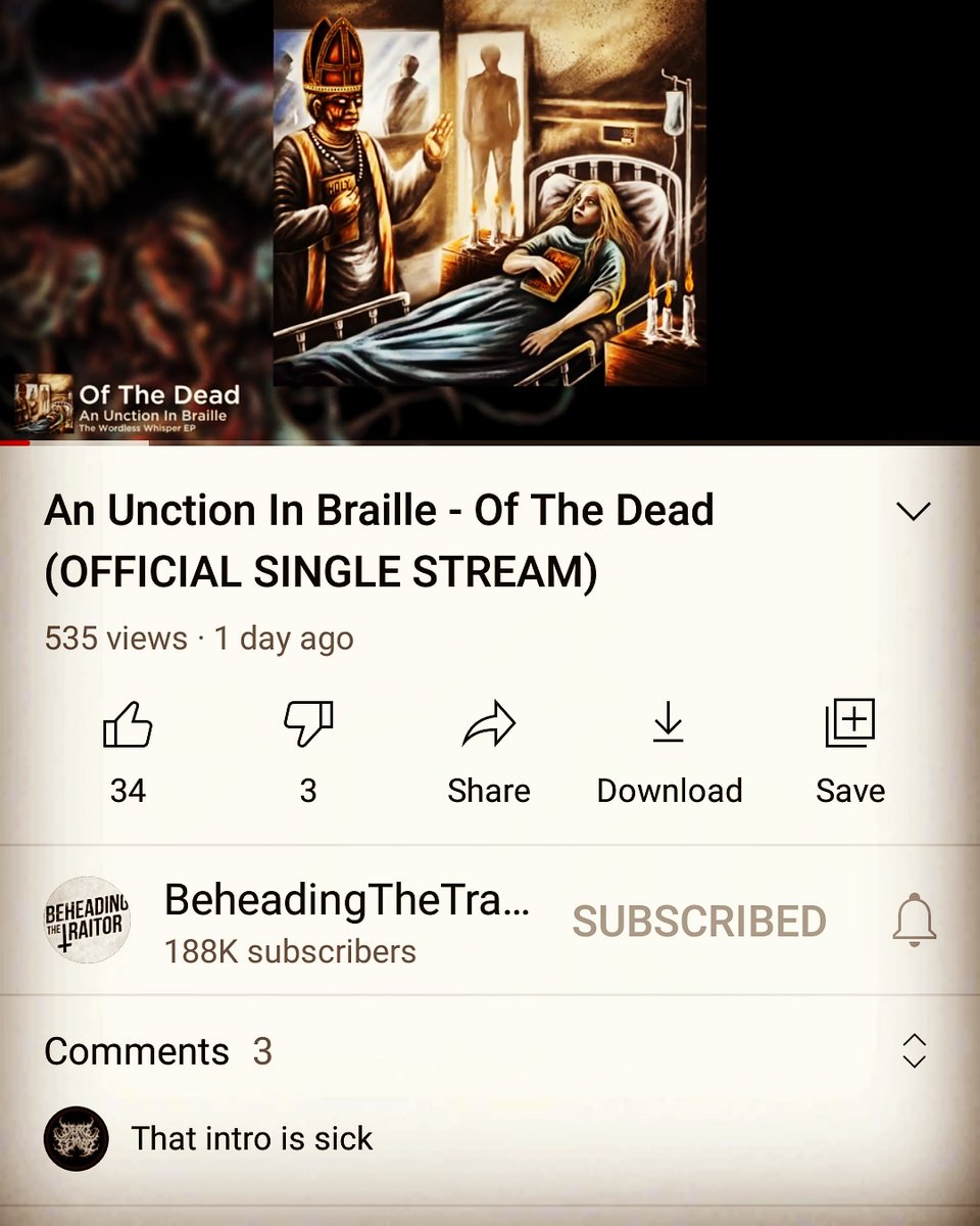 AUiBmusic's tweet photo. Yesterday we were featured on @BeheadingTweets ๐ฅGo throw us a like, or a dislike ๐ ! Don't forget to subscribe to An Unction iN Braille_Official on YouTube if you haven't already ๐ Stay safe, and Keep iT BruTaL
#AUiBmusic #BeheadingTheTraitor #WesternMA #MelodicDeathCore https://t.co/Fg9oioCIbw