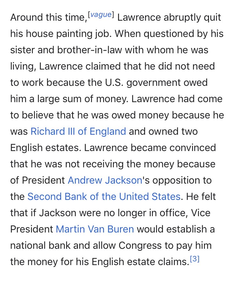 6/ Now, by all accounts, Ricky was crazyNonetheless, reading his days before the attempt is interestingHe wanted to leave the US but said “unnamed persons” were preventing himHis reason for the attempt was so The Bank would happen & England (& supposedly he) would be paid