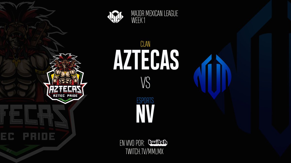 MMLmx's tweet photo. ¡En breve comenzamos!
El equipo de @AztecasOfficial se enfrenta en su primer juego al equipo de @NvTalents en esta Semana 1 de #MMLmx, ¿quien será el ganador?
Acompáñanos en https://t.co/JEM2HOCnk9 https://t.co/VcYJ6VLSt9
