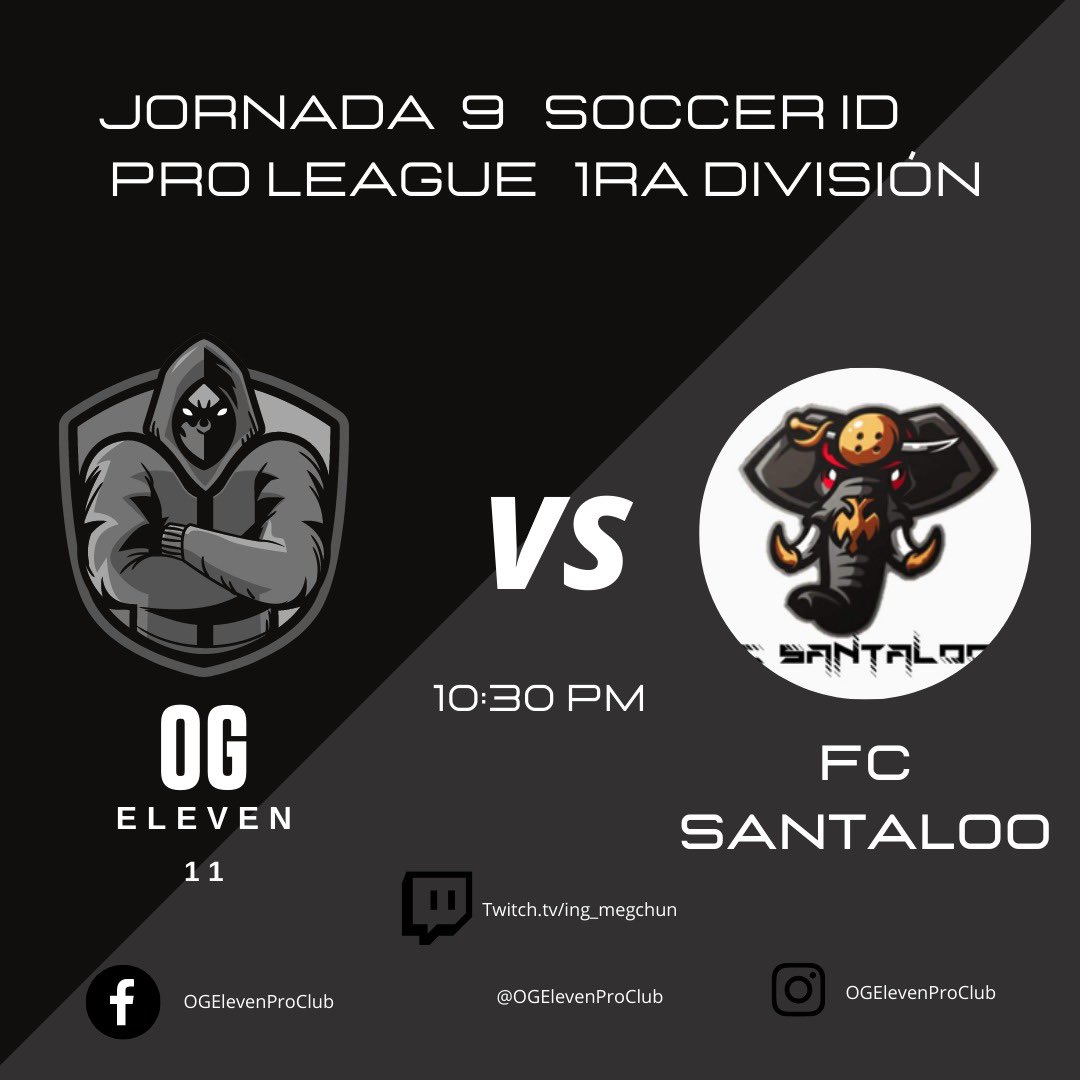 ASAPFFT's tweet photo. ⚽️ MATCH DAY ⚽️
🆚 @FCSantaloo  &amp; @RdCFC4 
⏰ 10:30 pm 11:30🇲🇽
🏆 @soccerid10 PRO LEAGUE 1ra DIVISIÓN 
🎙 https://t.co/StzucsTbrT

#SOCCERiD  #PROLEAGUE  #ProClubs  #XBOX   #eSports  #FIFA21  #ClubesPRO https://t.co/LTQbbn5JtM