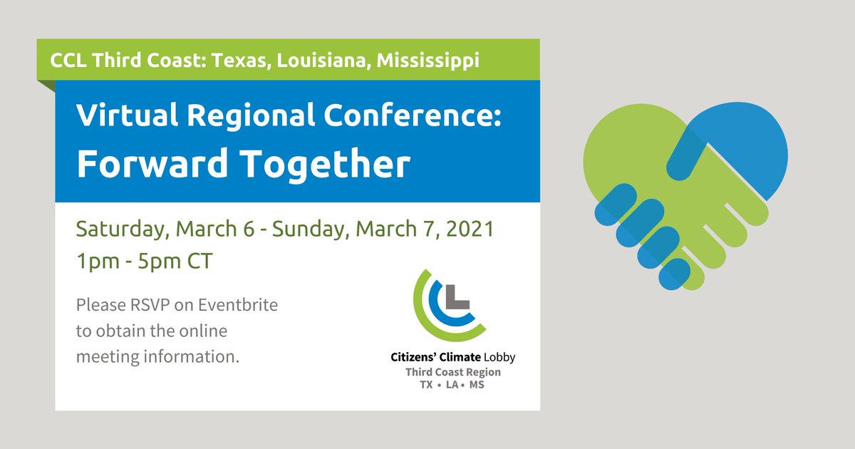 ccldfw's tweet photo. Our @CCL3rdCoast regional conference is this weekend!
Get connected with the climate advocates in our Texas, Louisiana, Mississippi region. It’s FREE!
#ccl3rdcoast #grassrootsclimate
https://t.co/Rrbb7oKIT7 https://t.co/ZrsoW3b2qG