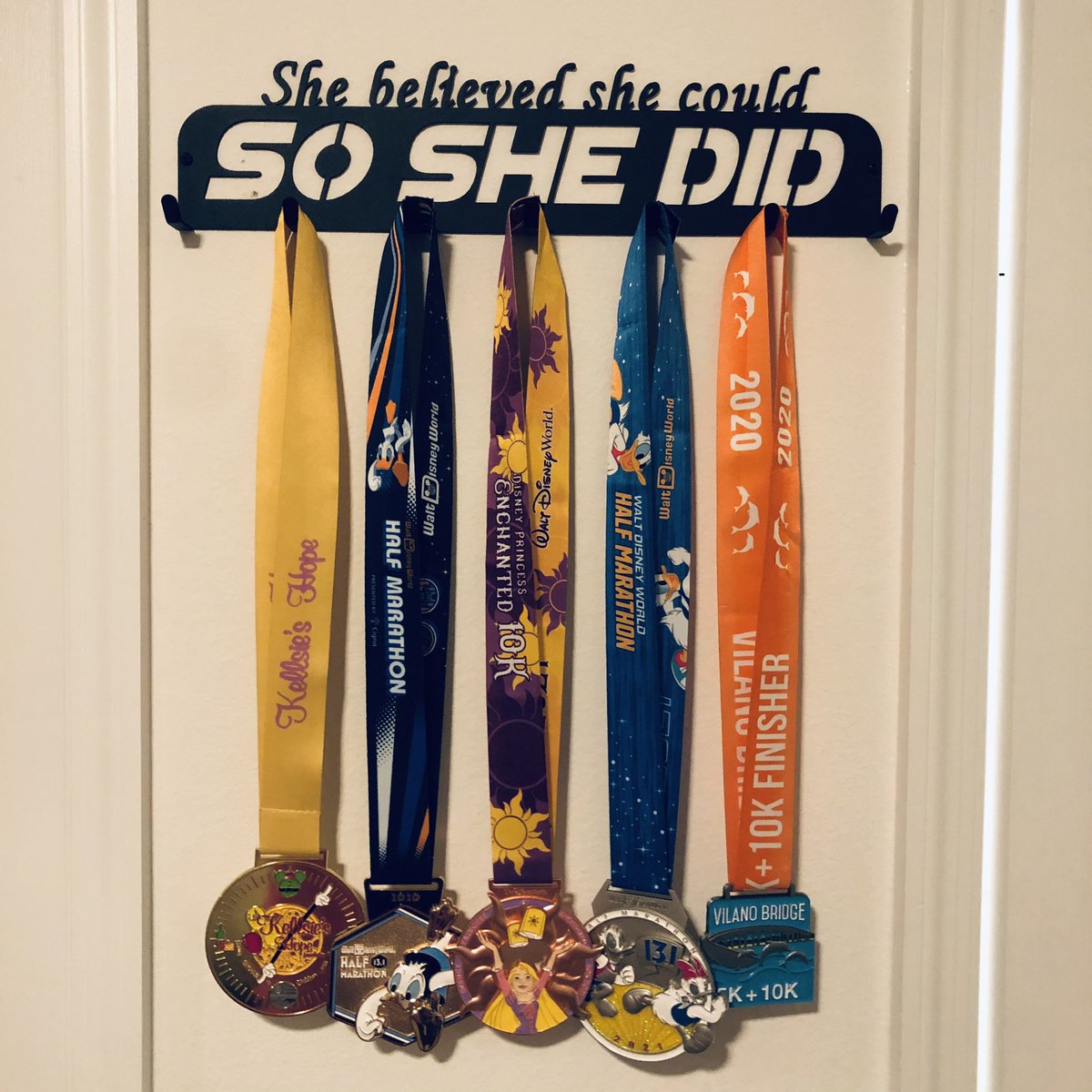 TeachToDream's tweet photo. Running isn’t about getting a medal BUT it makes it so much more fun!!! This was waiting for me after work! 🥰 🏅
#RunDisney
#WaltDisneyWorld
#PrincessRun https://t.co/4L15933U1O