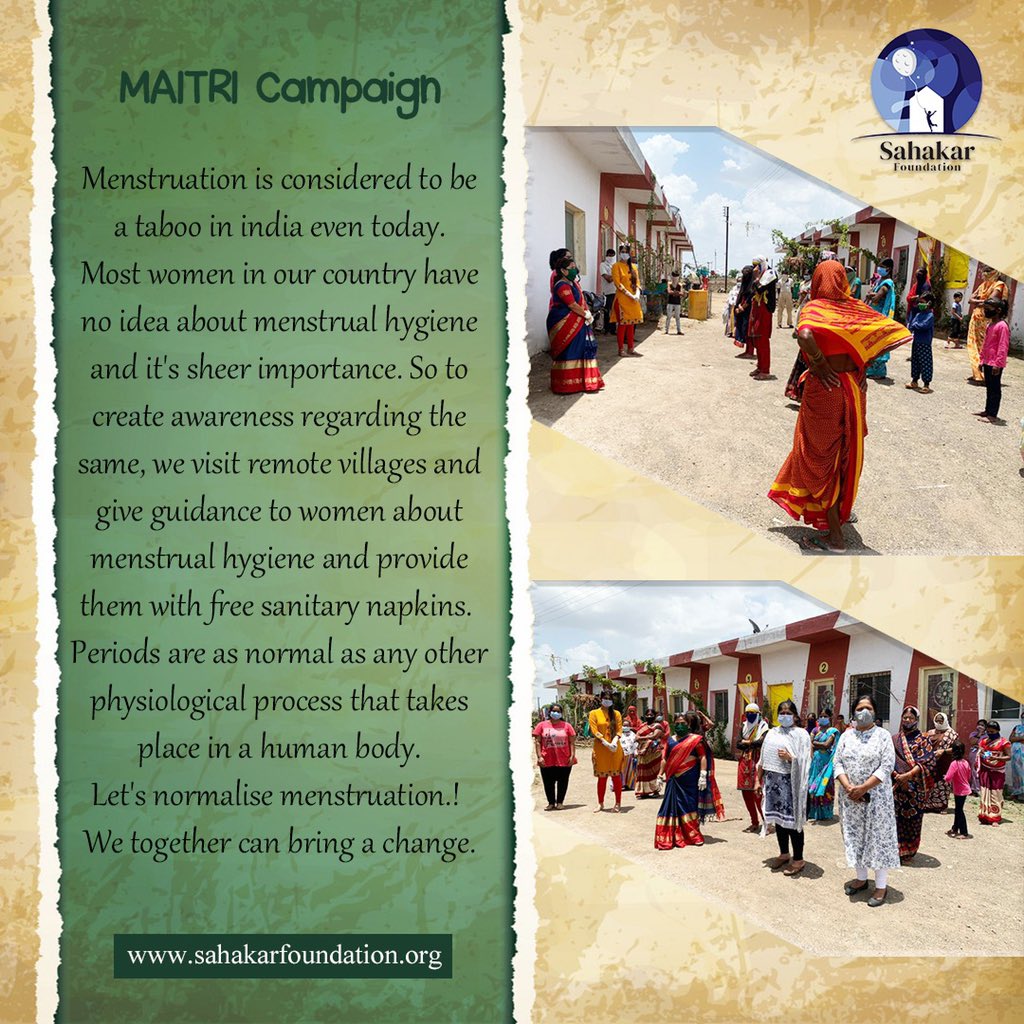 SAHAKARINDIA's tweet photo. #maitricampaign (Menstrual hygiene awareness) #sahakarfoundationindia https://t.co/mdQuxp0T7S