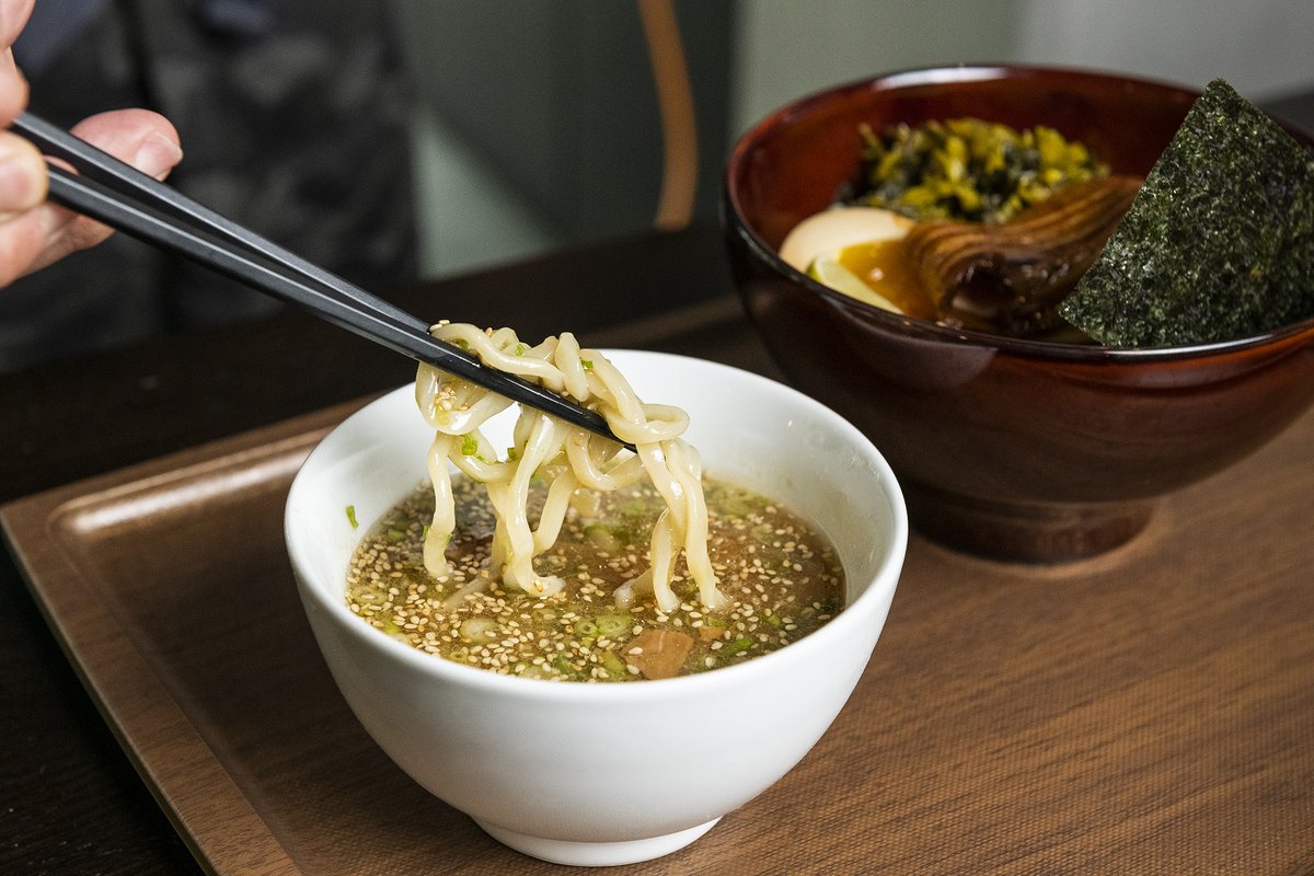 Do you like to play with your food? If so, our Tsukemen ramen is for you! With our Tsukemen ramen, you are meant to dip the noodles and toppings instead of pouring the broth over them. So enjoy yourself, be a kid again, and play with your food!